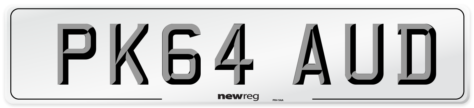 PK64 AUD Number Plate from New Reg